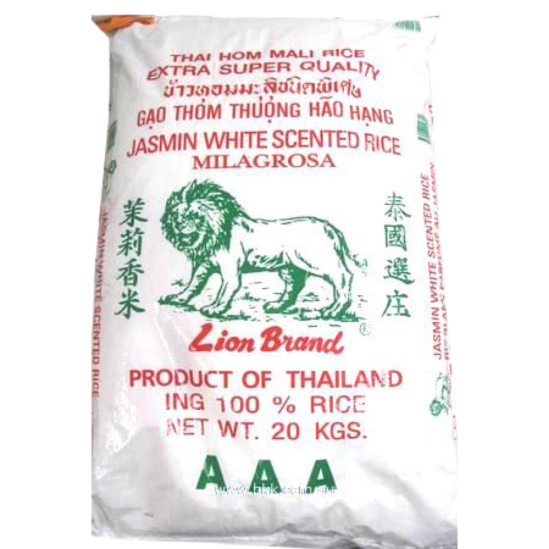 Image presents Lion Jasmine Rice 20kg (New Crop 2022)