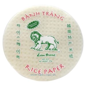 image presents Lion Rice Paper 22cm. 30x375g (Round) SKU 160.16