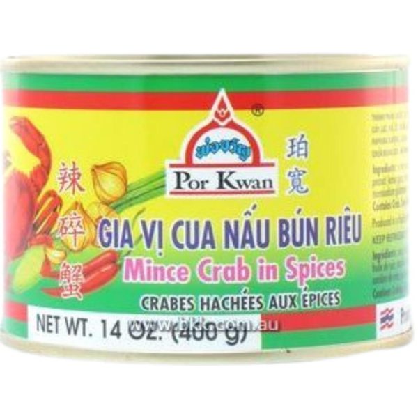 Image presents Pokwan Mince Crab In Spice 24x400g.