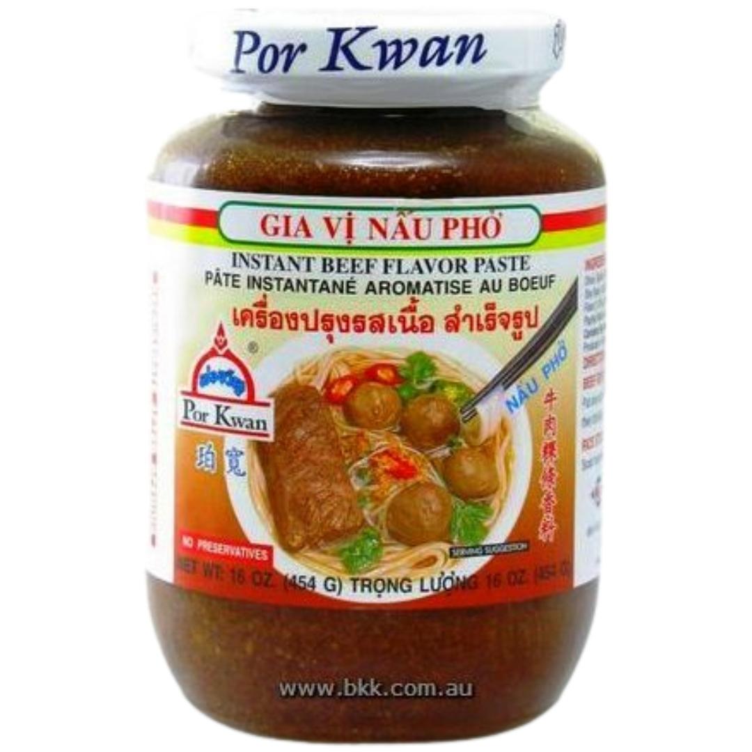 Image presents Por Kwan Beef Flavour Paste 24x454g.