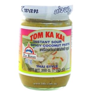 Image presents Porkwan Tomka Kai Paste 24x200g.