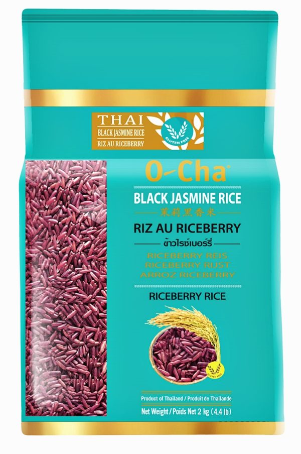 image presents ocha rice black jasmine rice
