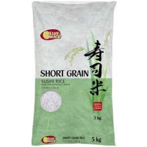 Image presents 3x5kg Sunrice Short Grain Sushi Rice