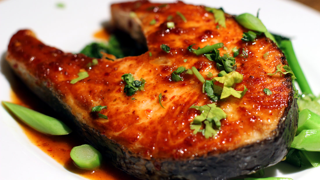 Image presents Feature Image 15 minute Recipe Pan Fried Salmon Cutlet with Chili Jam