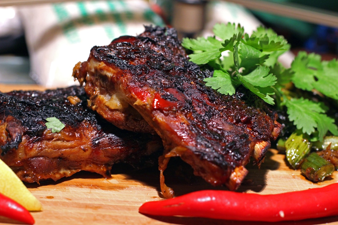 Image presents Feature Image Fusion Recipe Thai Style BBQ Ribs