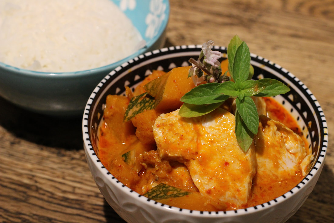 Image presents Feature Image Red Curry with Chicken and Pumpkin