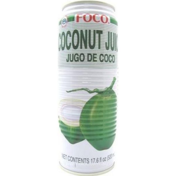 Image presents Foco Coconut Juice 24x520ml