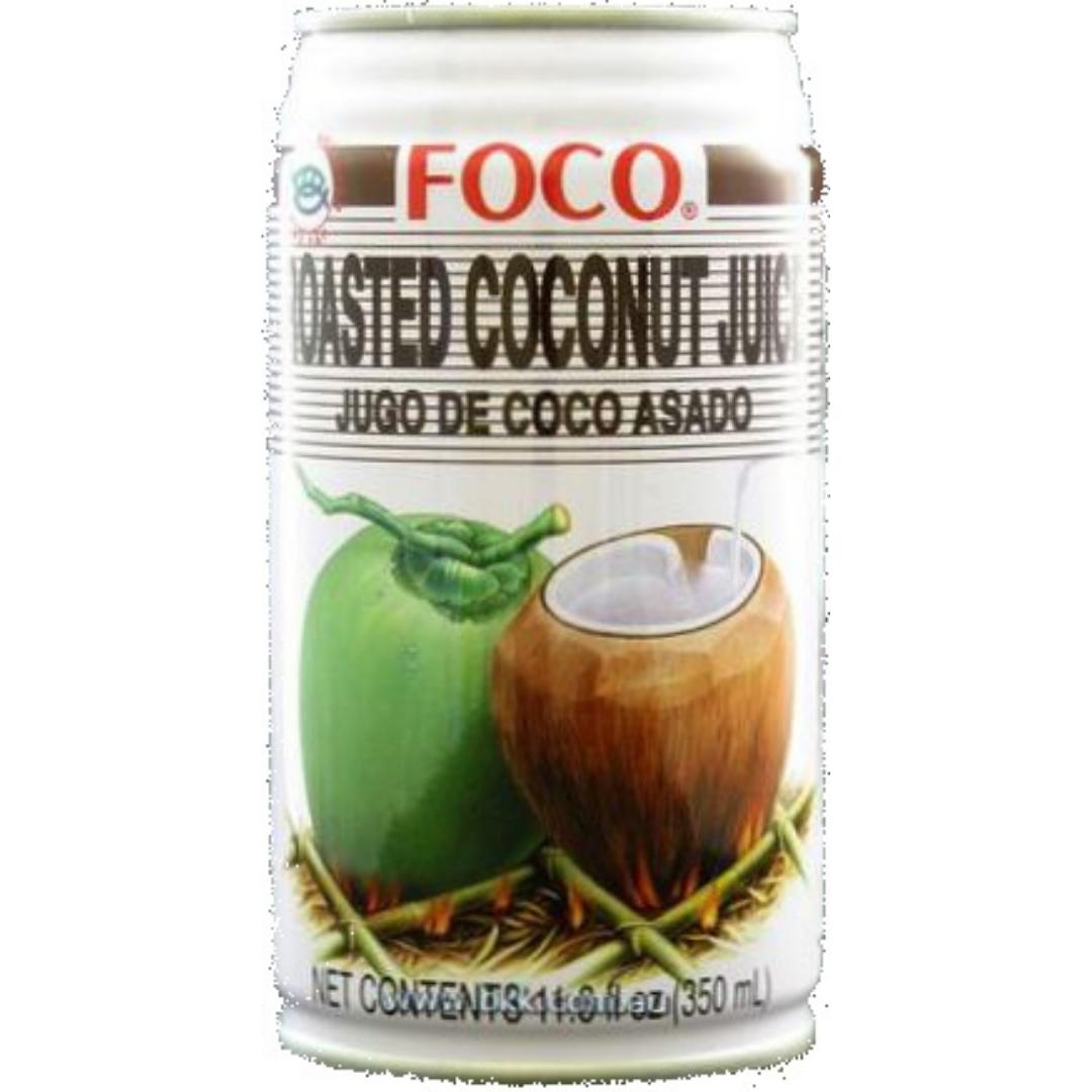 Image presents Foco Roasted Coconut Juice 24x350ml