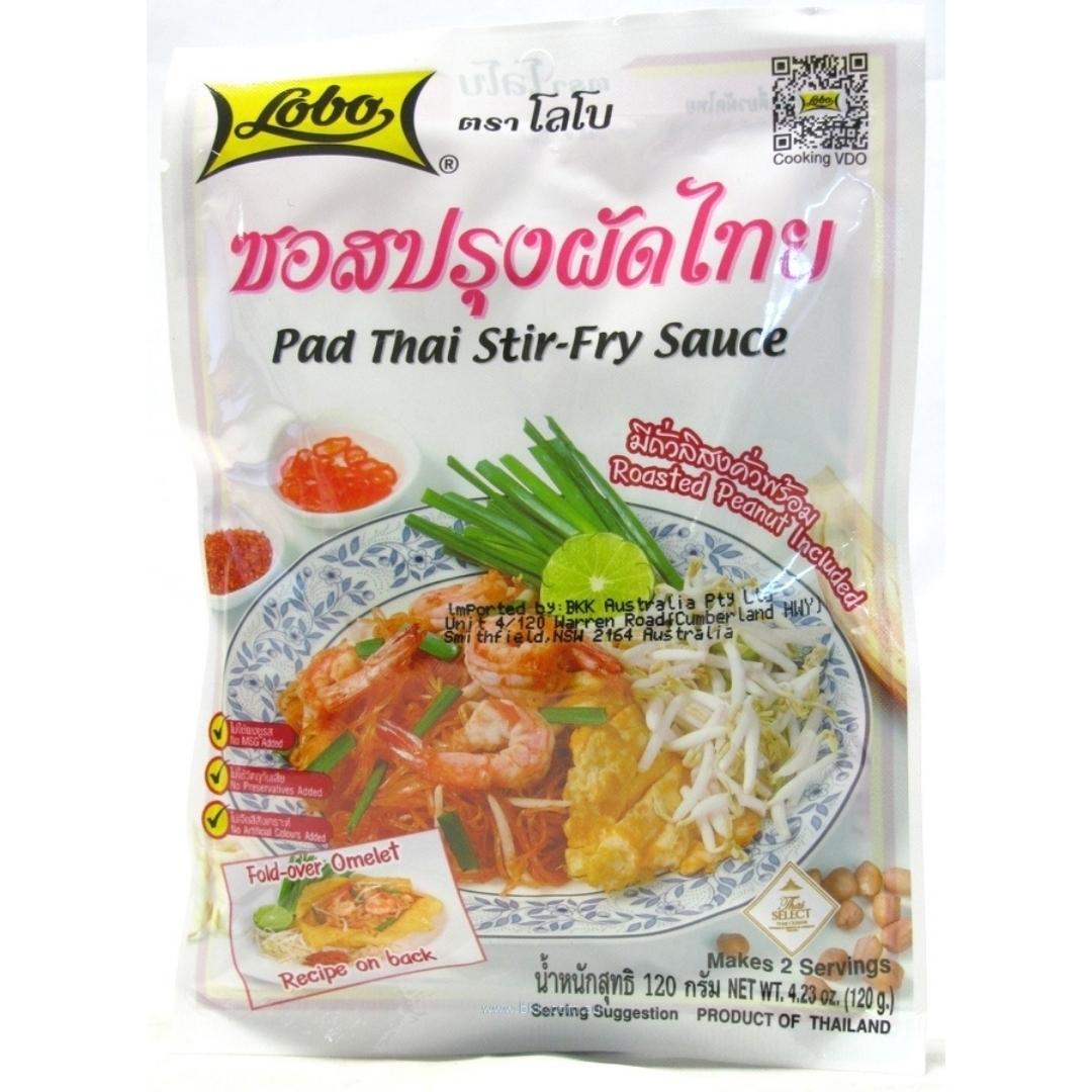 Image presents Lobo Pad Thai Stir Fry Sauce 10x12x120g