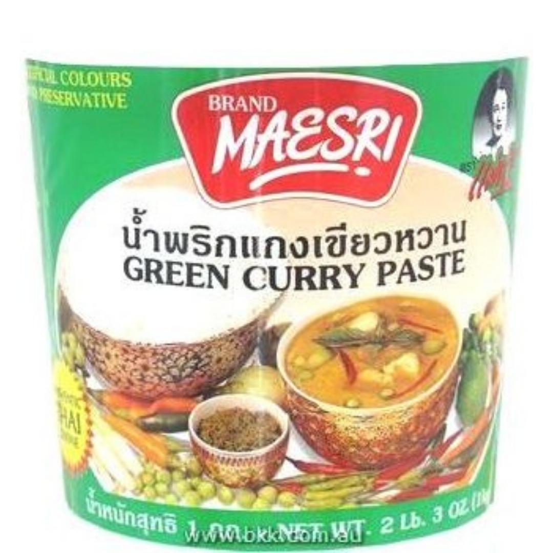 Image presents Mae Sri Green Curry Paste 12x1kg (Tub)