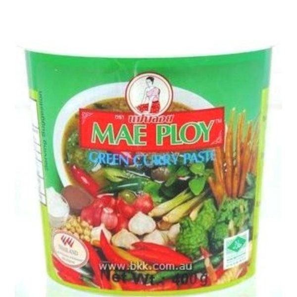 Image presents Maeploy Green Curry Paste 12x400g