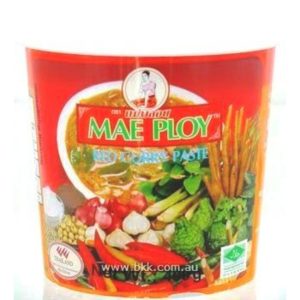 Image presents Maeploy Red Curry Paste 12x400g