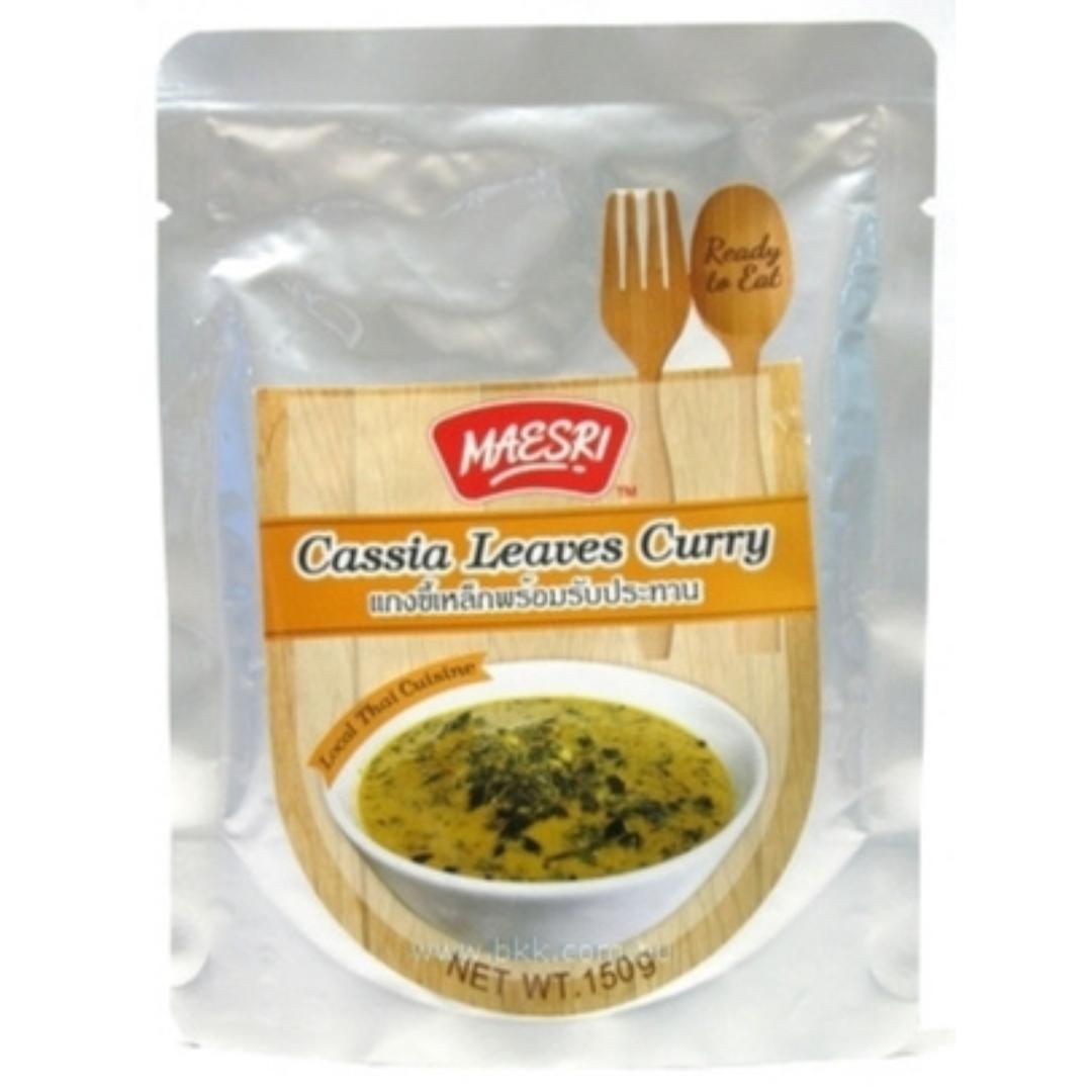 Image presents Maesri Cassia Leaves Curry 20x150g.