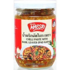 Image presents Maesri Chili Paste/pad Kapao 24x200g