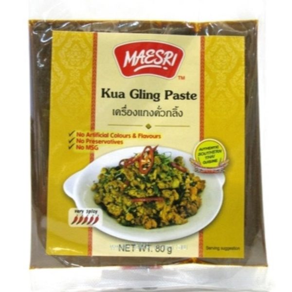 Image presents Maesri Kua Gling Paste 24x80g.