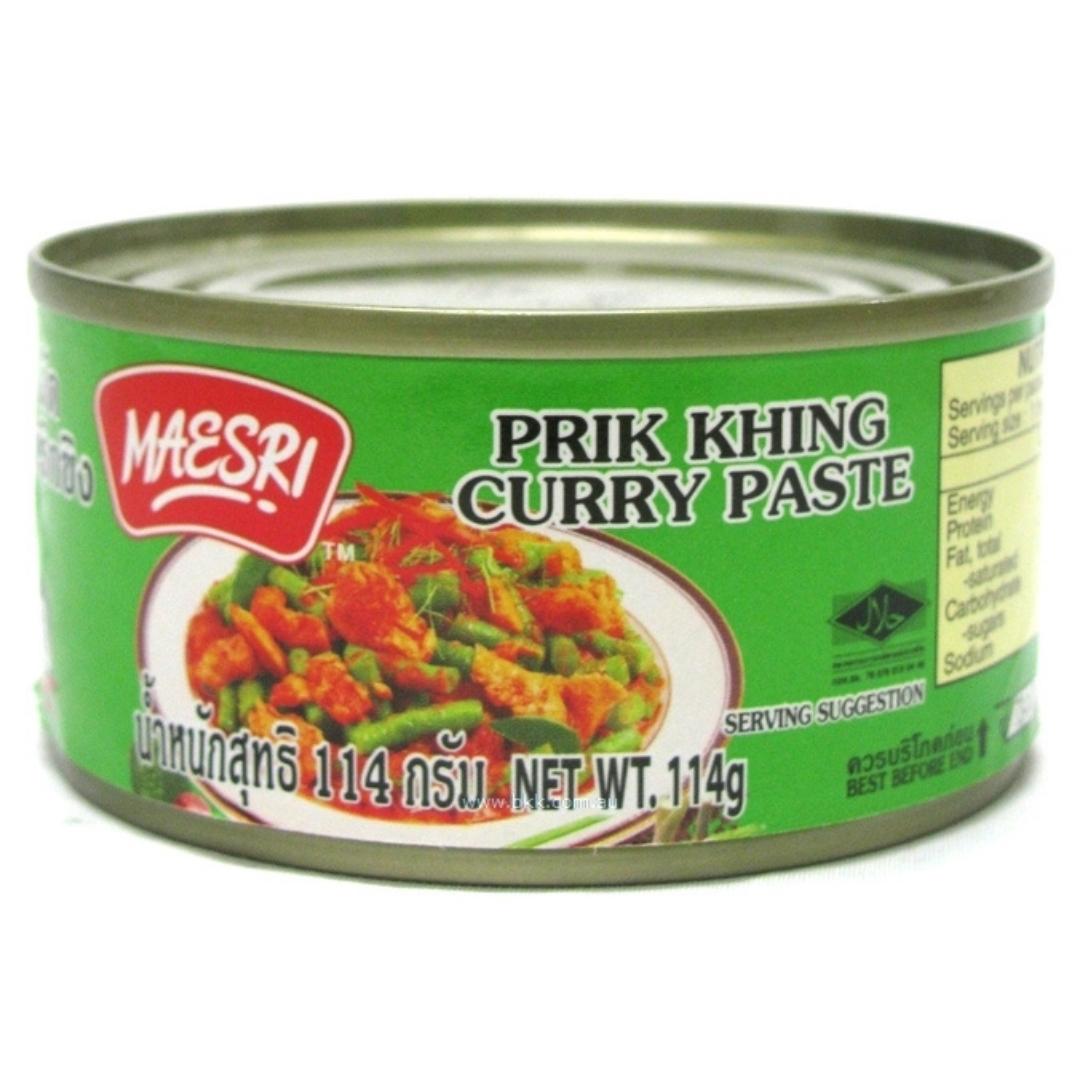 Image presents Maesri Prik Khing Curry Paste 48x114g