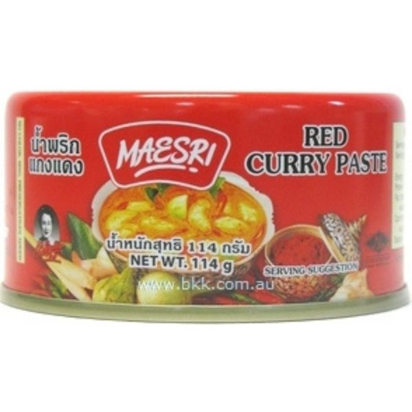 Image presents Maesri Red Curry Paste 48x114g