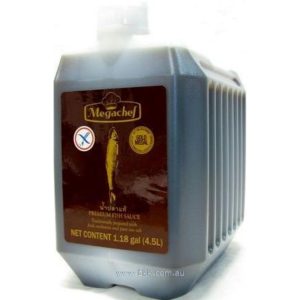 Image presents Megachef Premium Fish Sauce 3x4.5 Ltrs