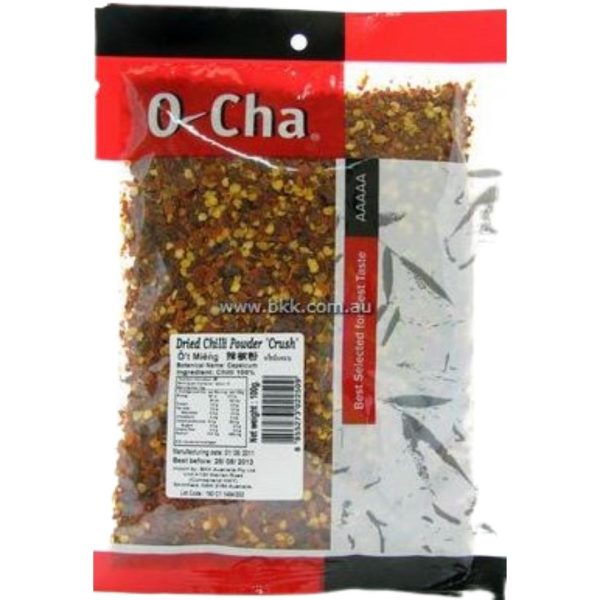 Image presents O-cha Dried Chilli(Crush)100x100g