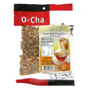 Image presents O-cha Dried Crush Bael Fruit 50x100g