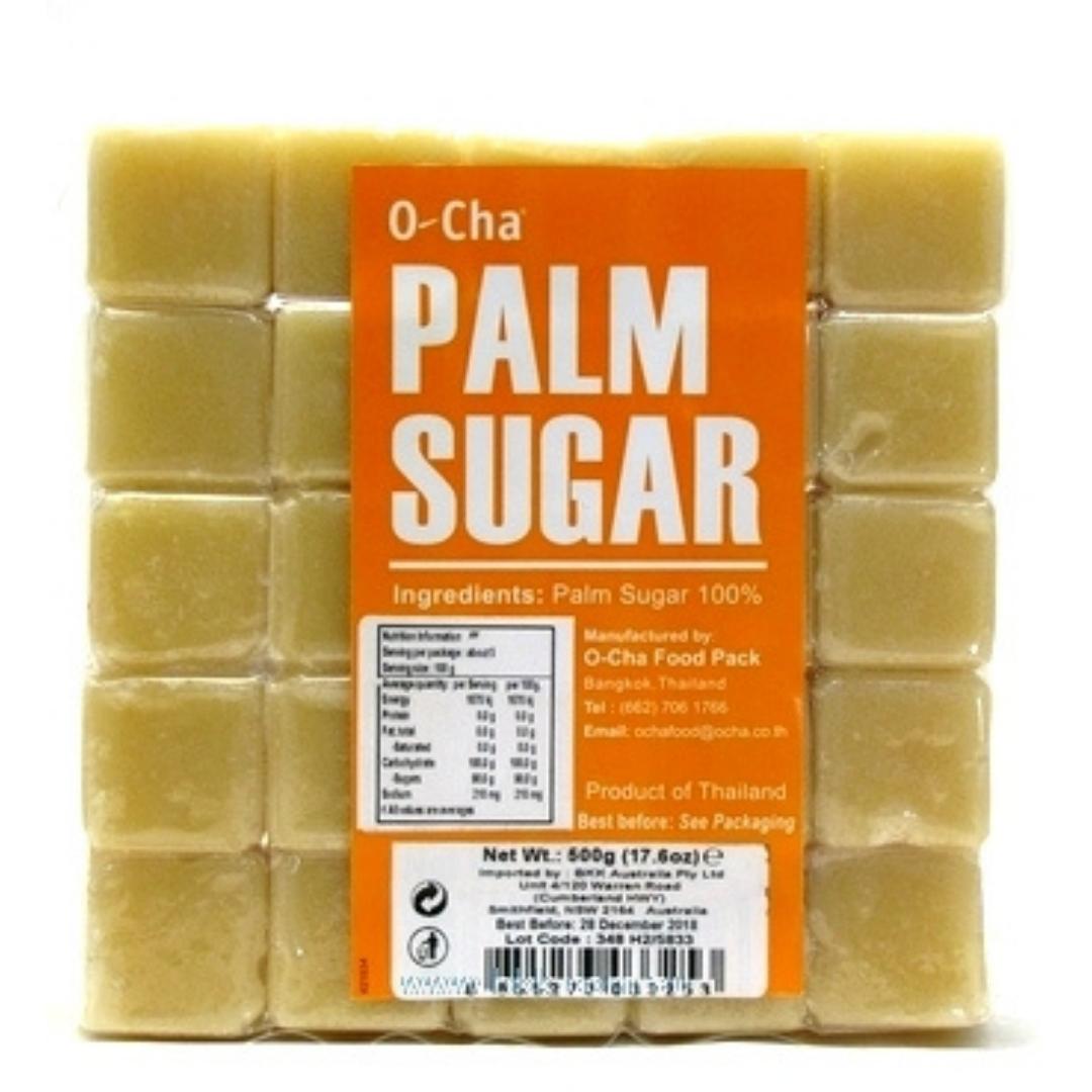 Image presents O-cha Palm Sugar 24x500g. Cube