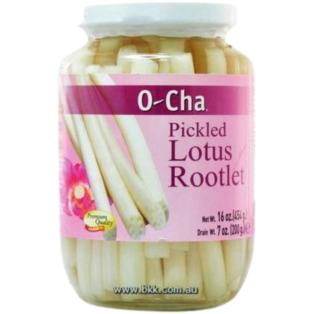 Image presents O-cha Pkl Lotus Root In Brine 24x454g.