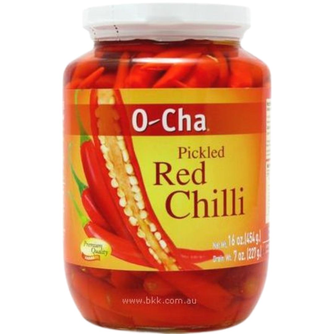 Image presents O-cha Pkl Whole Chilli Red 24x454g