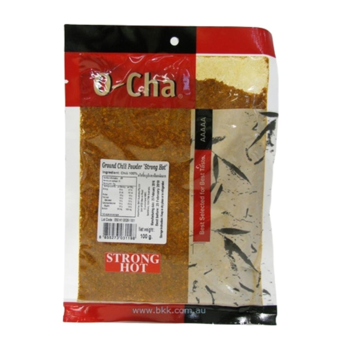 Image presents Ocha Chili Powder Strong Hot 10x100g.