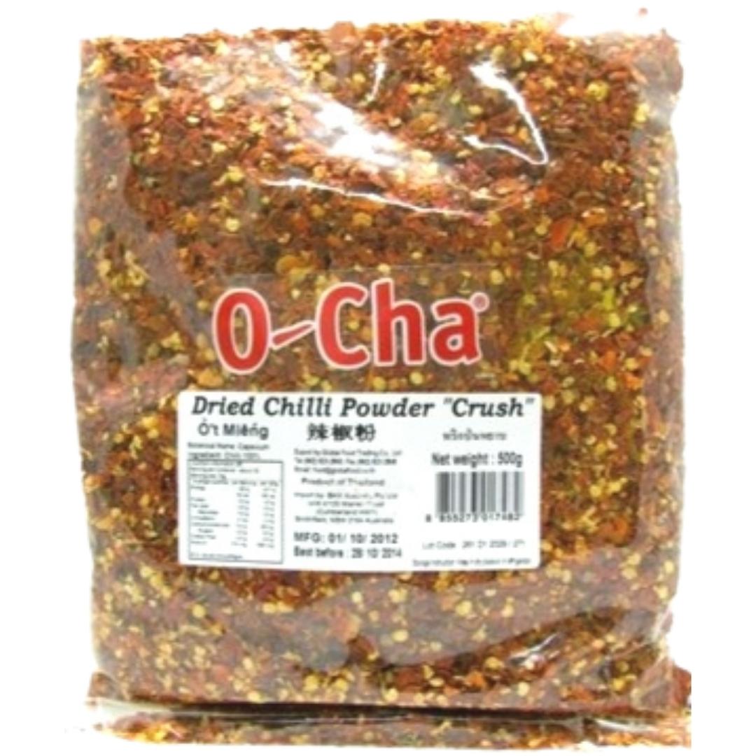 Image presents Ocha Dried Chilli Crush 20x500g