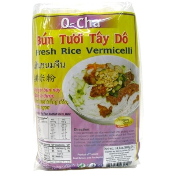 Image presents Ocha Fresh Rice Vermiceli 24x400g Buntuo