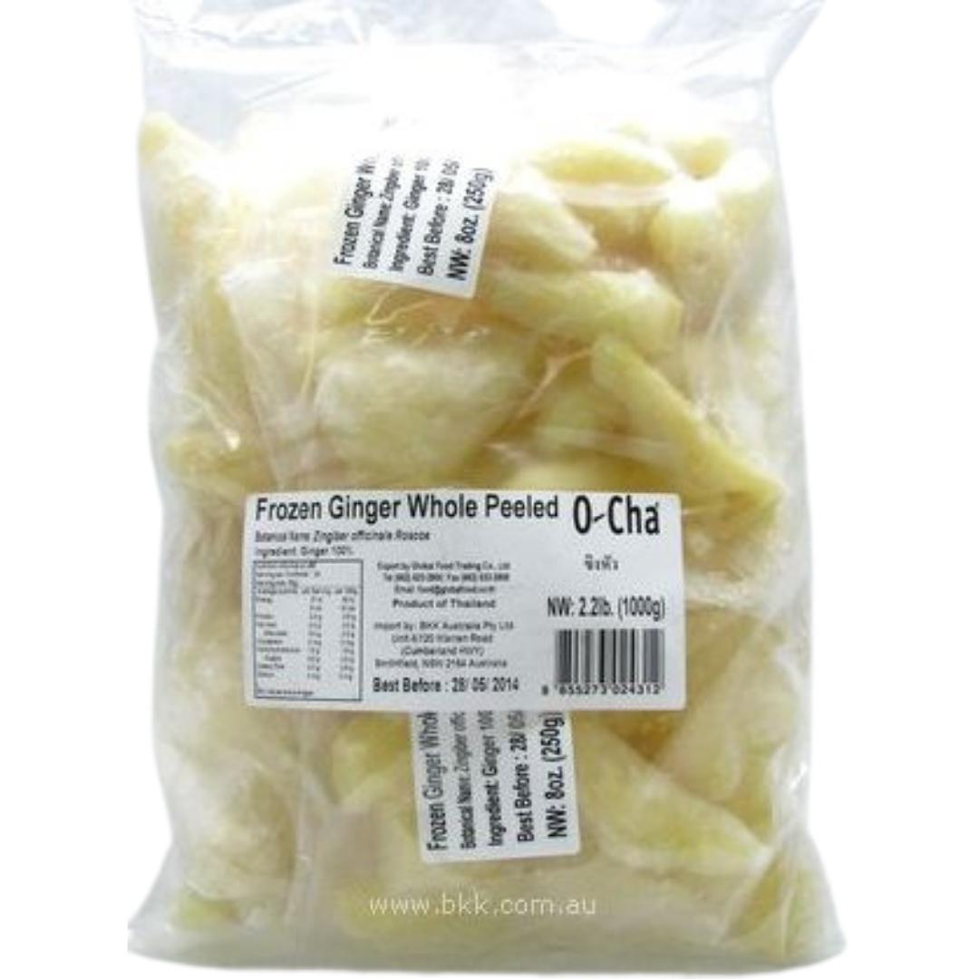Image presents Ocha Frozen Peel Ginger Whole 10x1kg