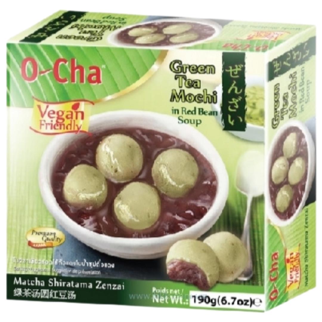 Image presents Ocha Green Tea Mochired Bean 12x190g.