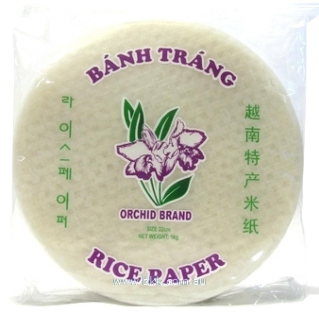 Image presents Orchid Rice Paper 22cm 10x1kg