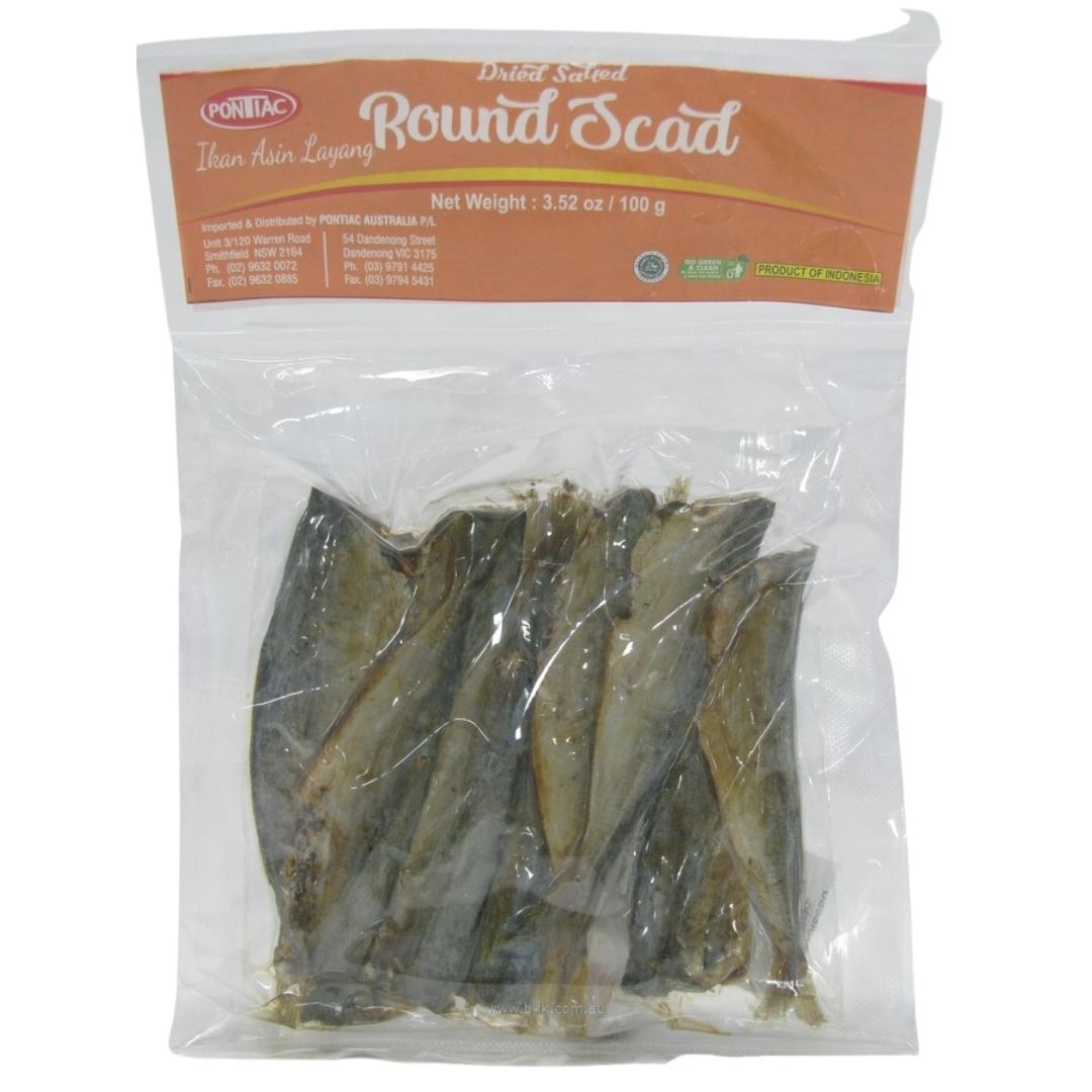 Image presents Ptc Dried Salted Round Scadfish 25x100g