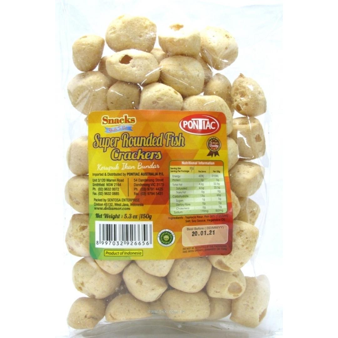 Image presents Ptc Rounded Fish Crackers 12x150g.