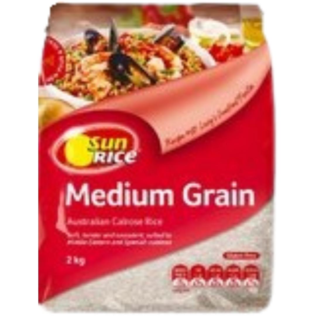 Image presents Sunwhite Med Grain Rice 6 X 2kg