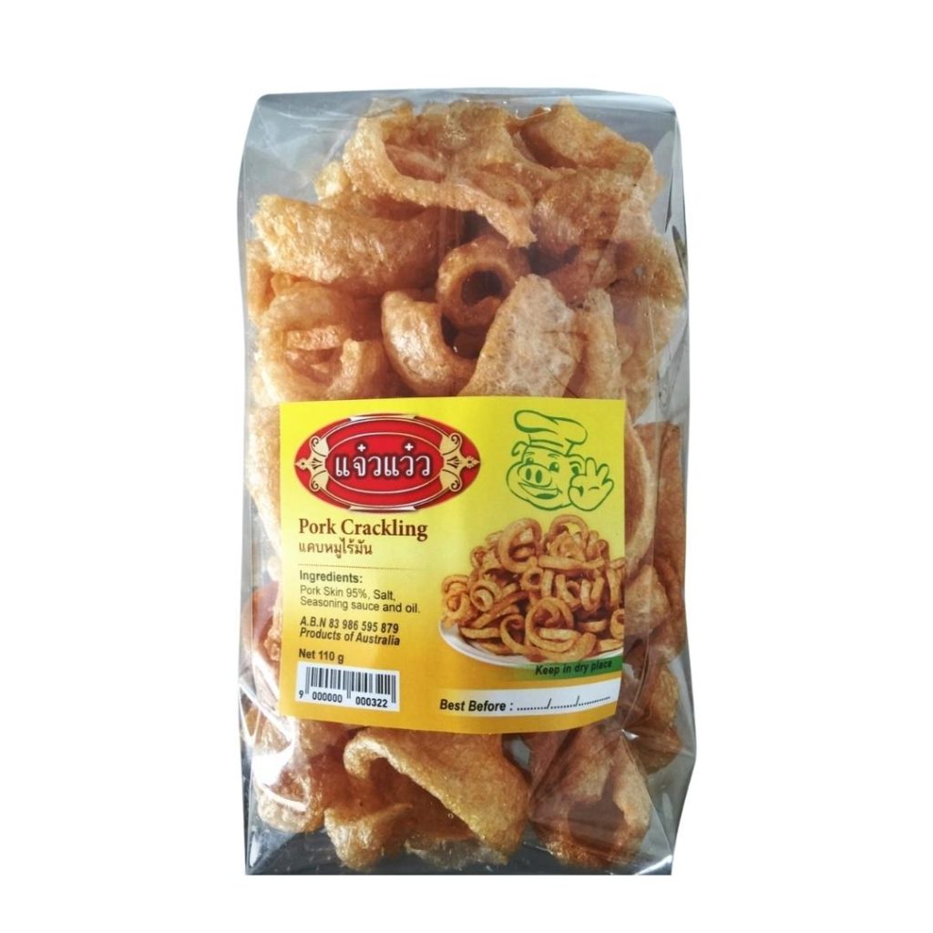 Jaewwaew Pork Crackling 30X110G (NO FAT) - BKK Australia