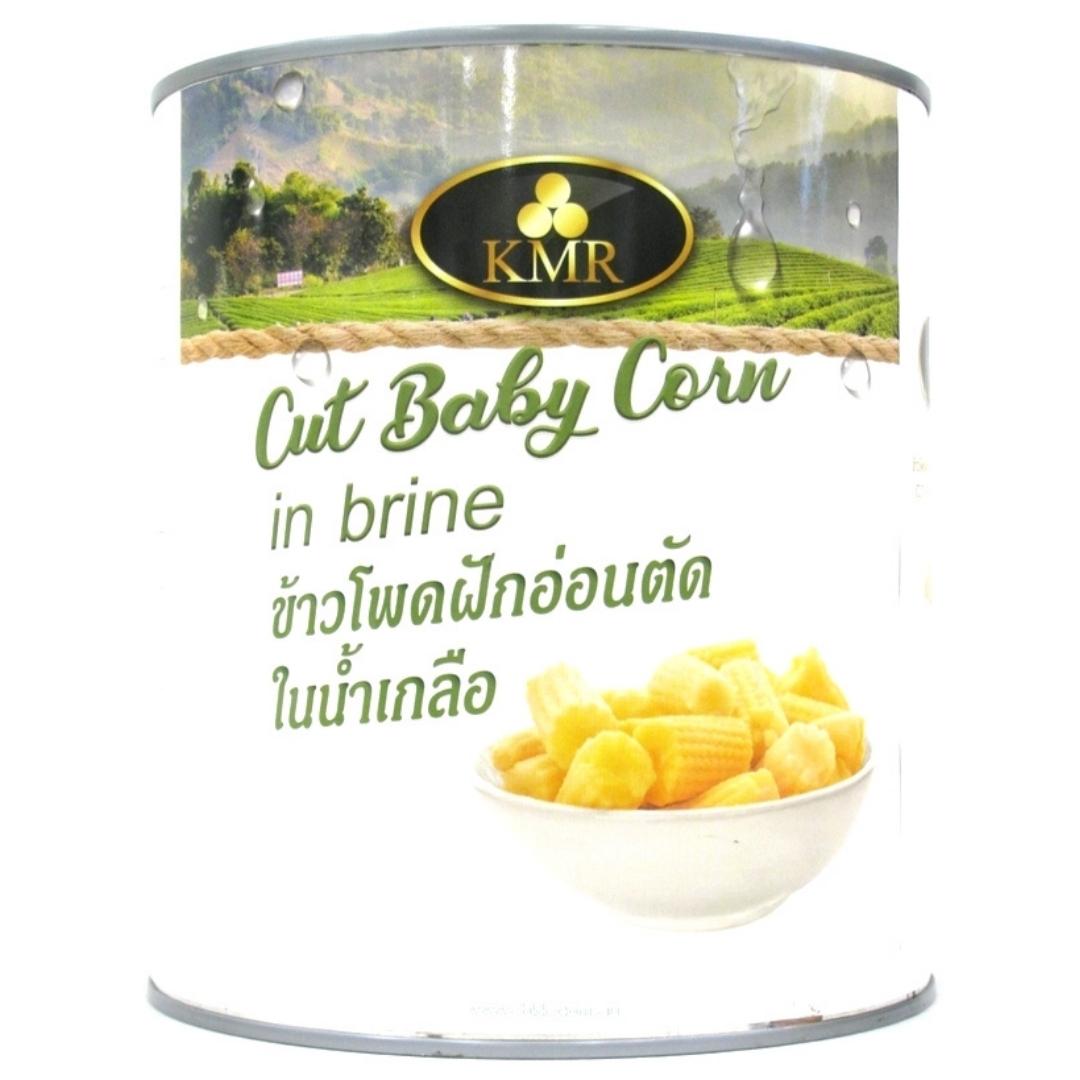 Image presents KMR Canned Baby Corn Cut In Brine 6x2950g