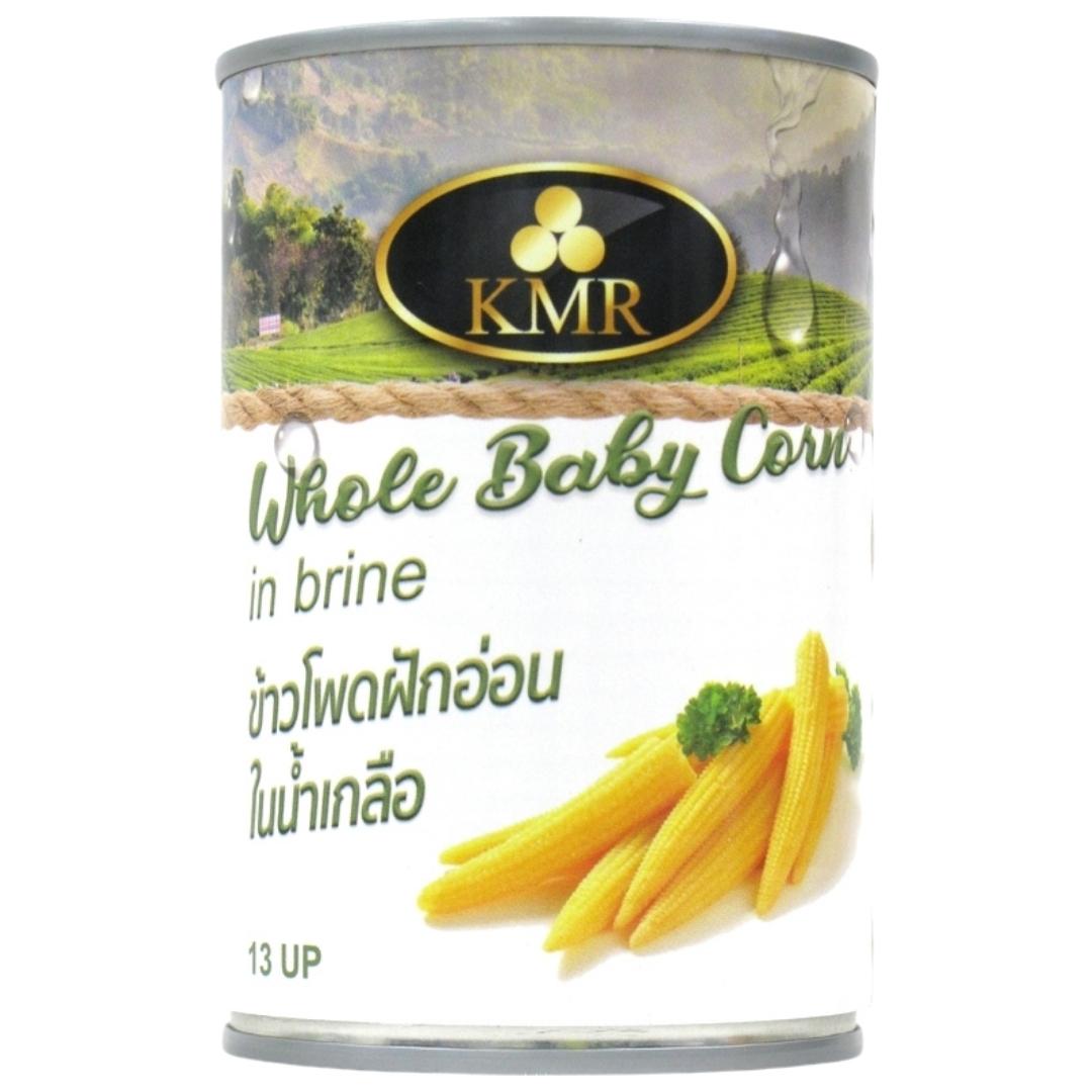 Image presents KMR Canned Baby Corn Whole 13up 24x425g