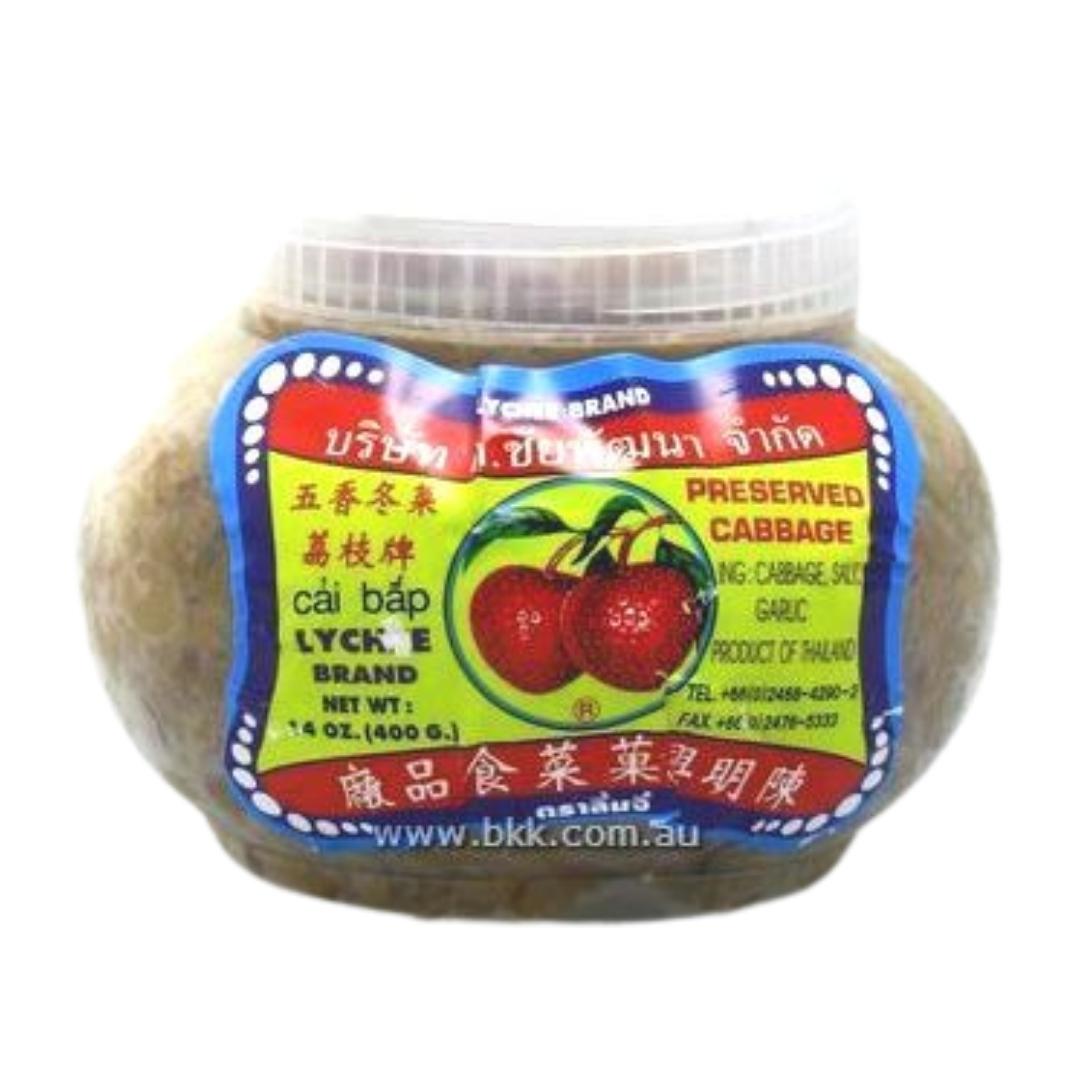 image presents Lychees Preserved Cabbage 12X400G