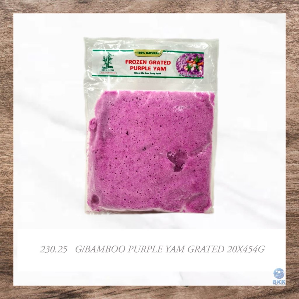 Image describes 230.25 GBAMBOO PURPLE YAM GRATED 20X454G