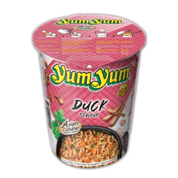 image presents YUMYUM NOODLE CUP DUCK 12X70G. 171.36