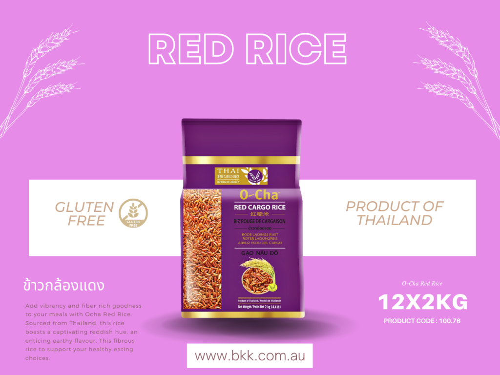 Image presents red rice