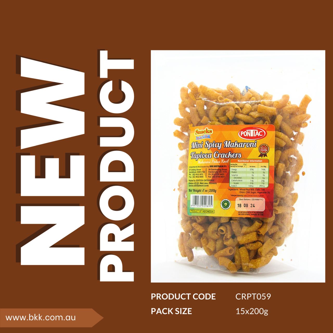 image presents Mini Spicy Makaroni Cracker