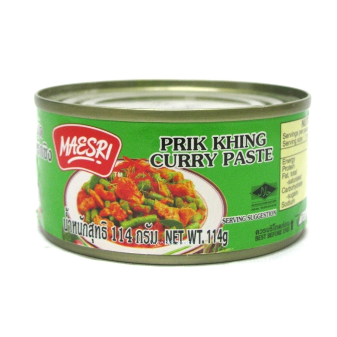 Image presents Maesri Prik Khing Curry Paste (12)x114g