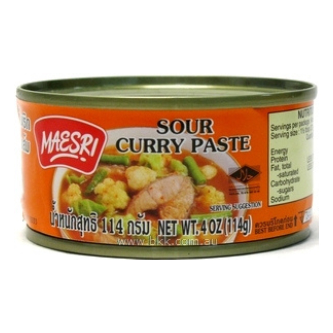Image presents Maesri Sour Curry Paste (12)x114g