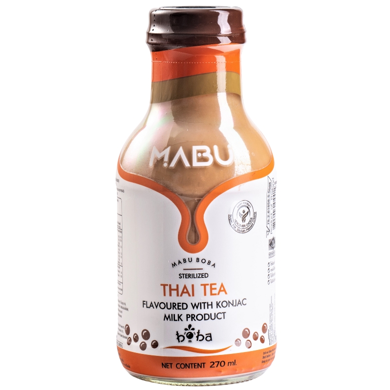 Image presents Mabu Boba Thai TeaBoba 24x270ml(Glass)