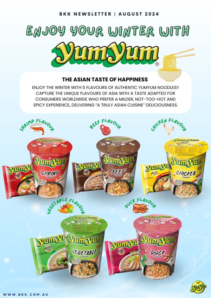 Yumyum noodles, showcasing cups and packs of delicious Asian noodles with vibrant vegetables and a savory broth, offering an authentic and delightful culinary experience.