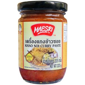 A glass of Maesri Khao Soi Paste 24x225g