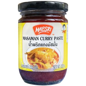 A bottle of Maesri Masaman Curry Paste (Glass) 24x225g